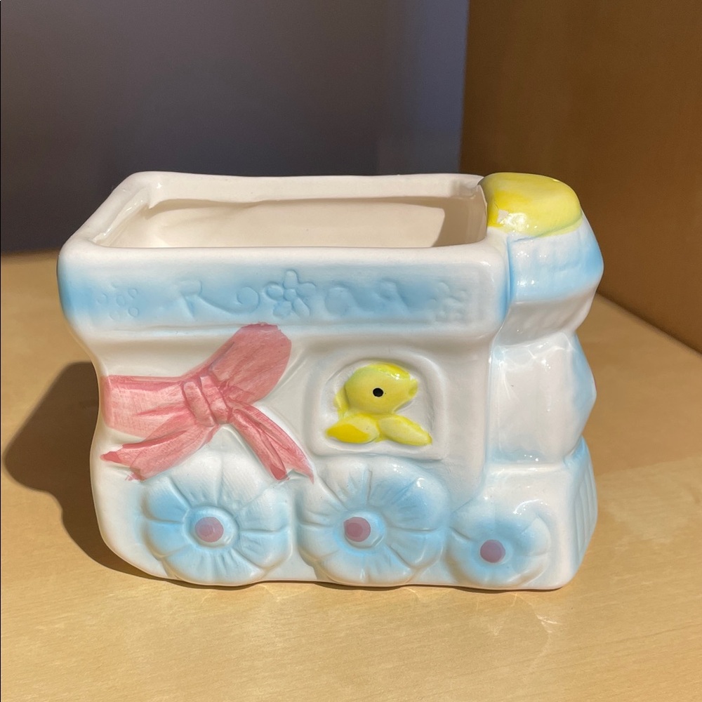 Vintage Ceramic Train Planter